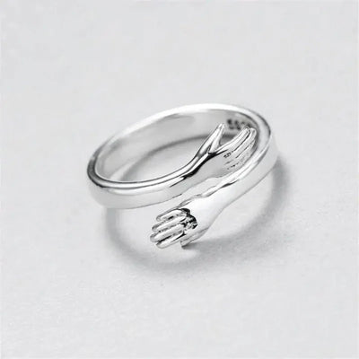 Anillo de Abrazo Ajustable de Plata