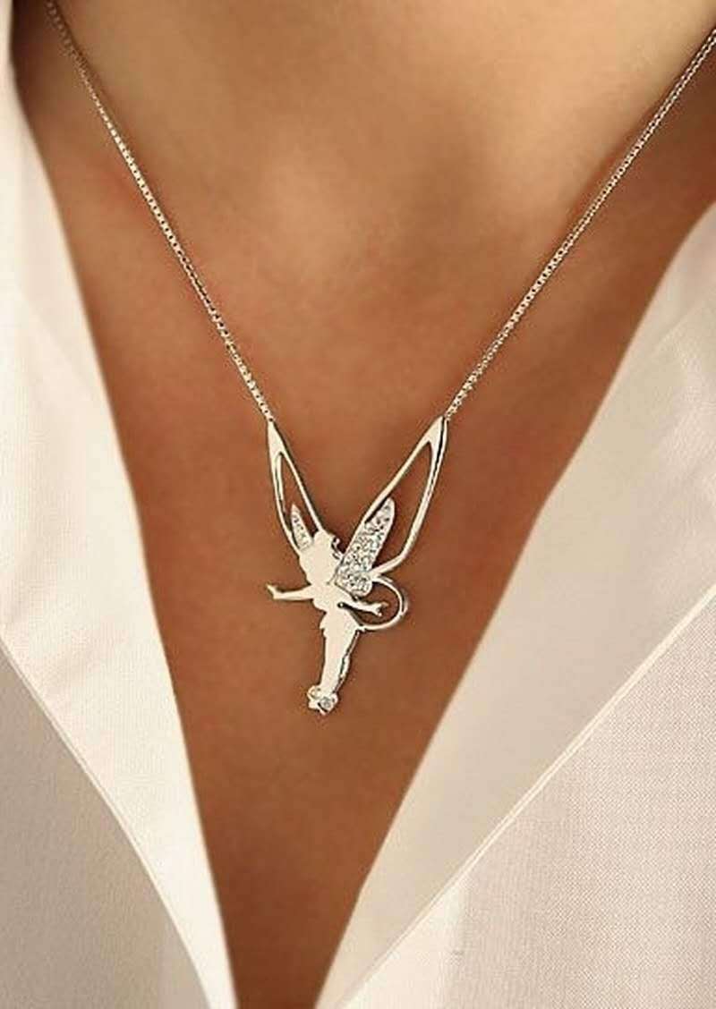 Collar de Hada de la Suerte en Plata Esterlina y Oro
