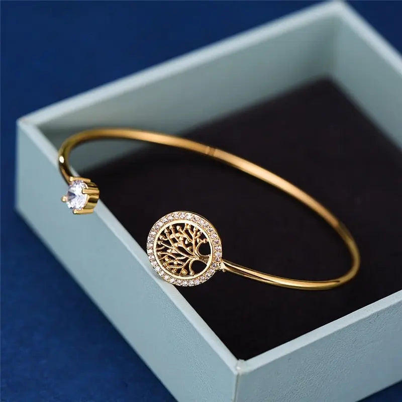 Pulsera Ajustable con Diseño del Árbol de la Vida