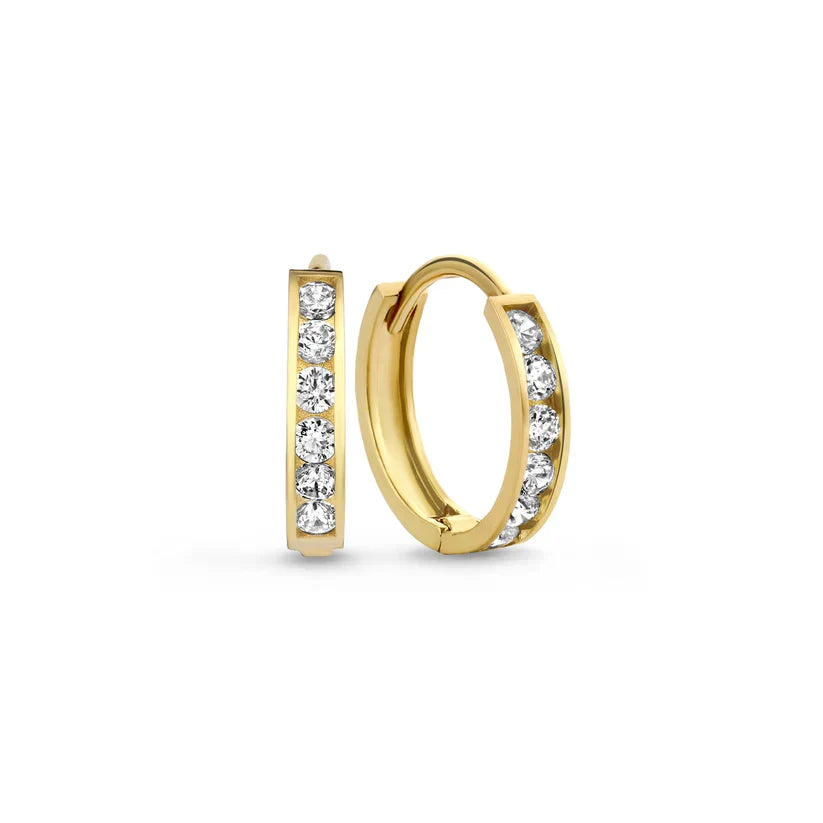 Conjunto de Pendientes de Piedra Dara Brillane | Oro