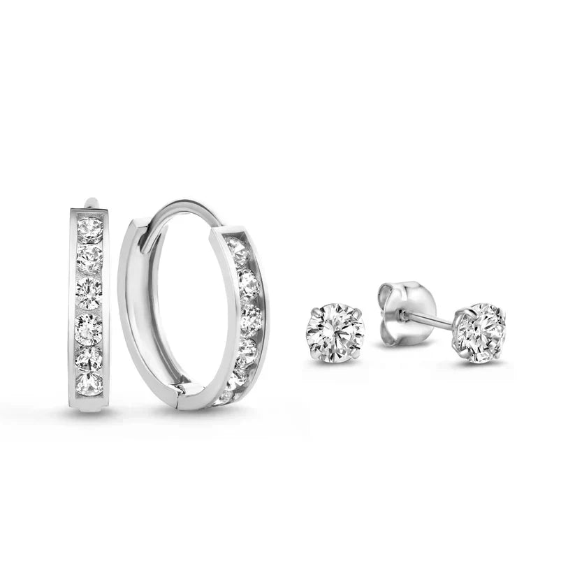 Conjunto de Pendientes de Piedra Dara Brillane | Oro