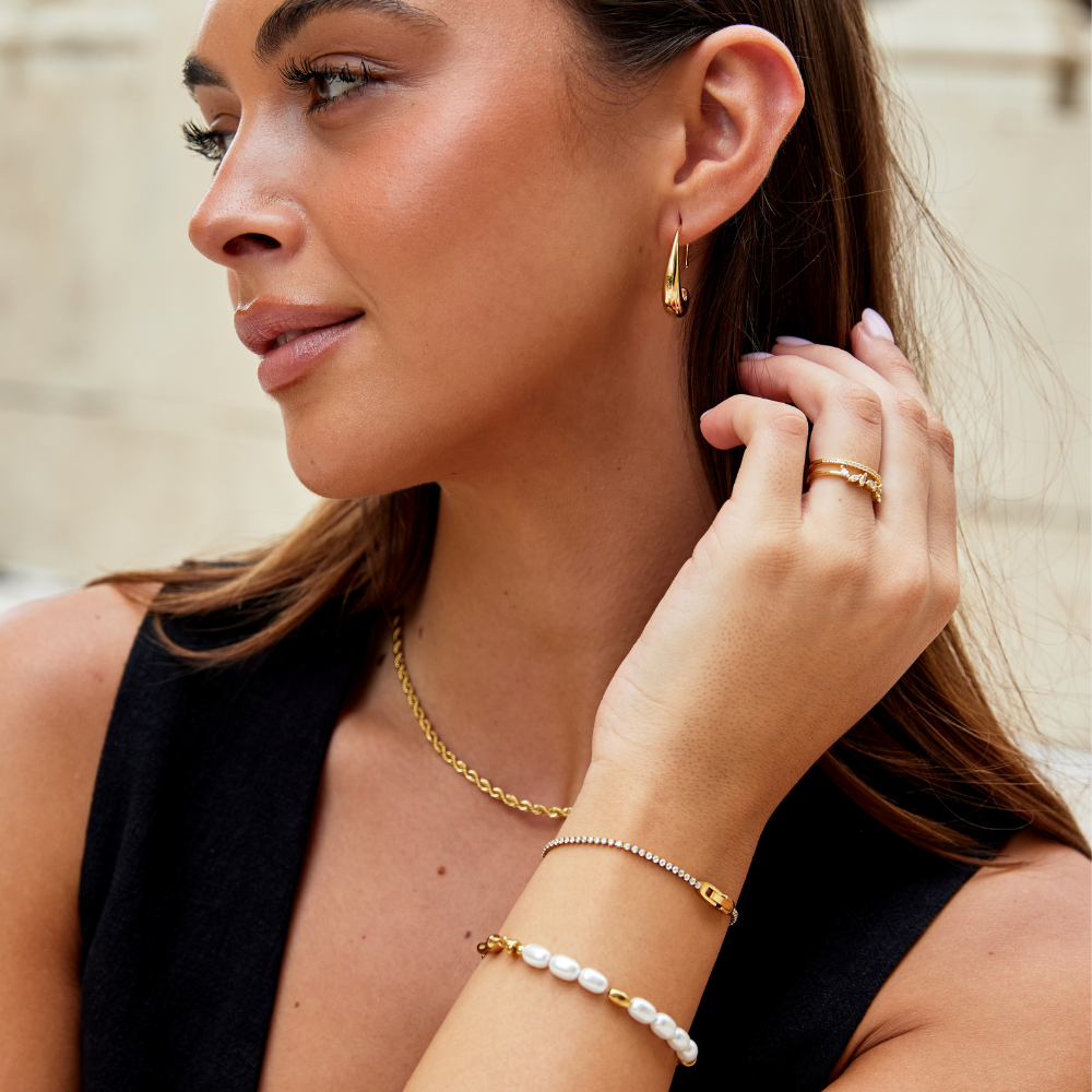 Pulsera de Cristal Dorado Niyah