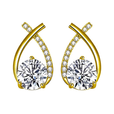 Aretes Arielle | Oro blanco