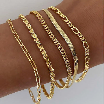 Conjunto de Pulseras Ellis Renner | Oro