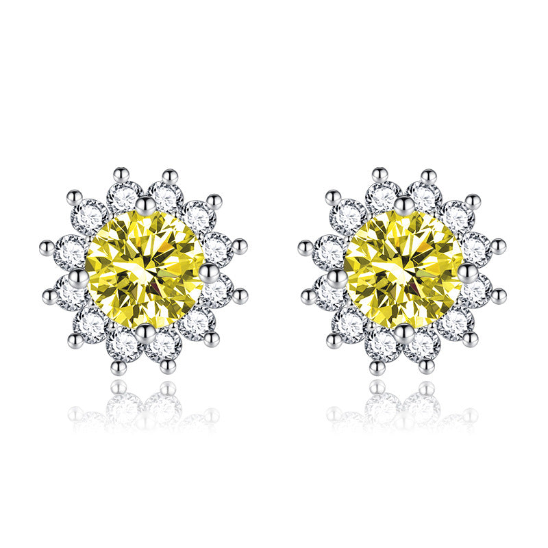 Pendientes Muse Iluminados Amarillo | Oro Blanco