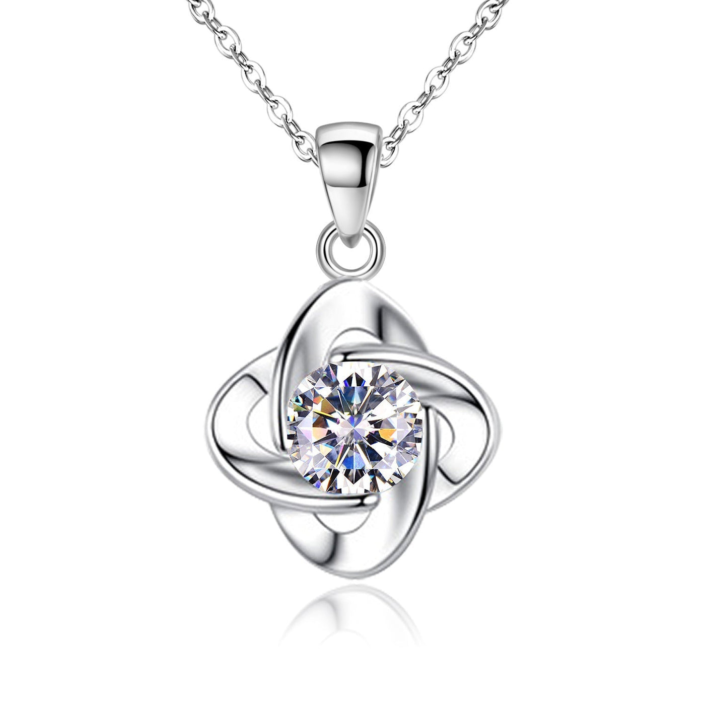 Conjunto de Anillo Seren Clover | Oro Blanco