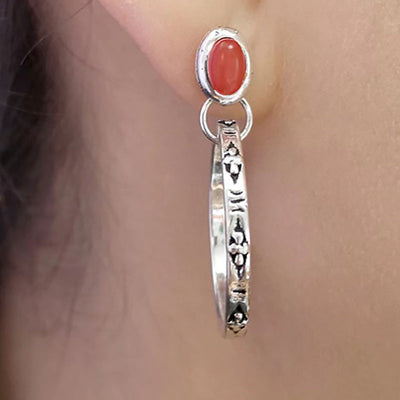 Pendientes Boho Vintage de Ónix