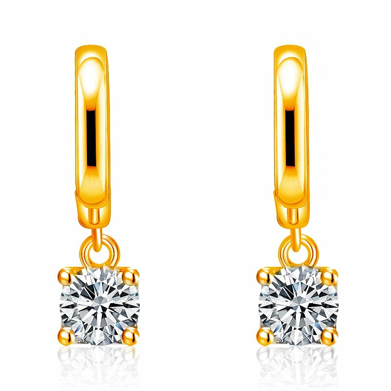Pendientes Colgantes Cuadrados Aurora | Oro