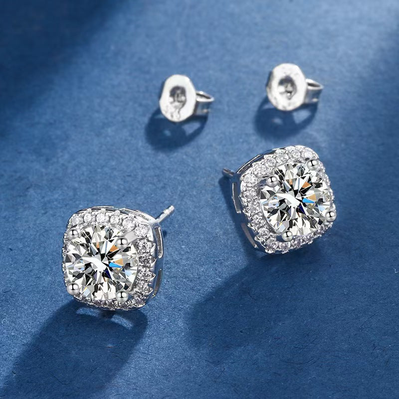 Pendientes Glacé Glamour | Oro blanco