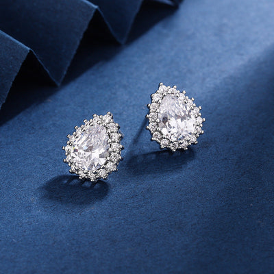 Conjunto Aria Teardrop Blanco | Oro Blanco