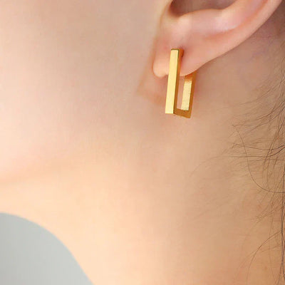 Pendientes Geométricos Terrafin | Oro