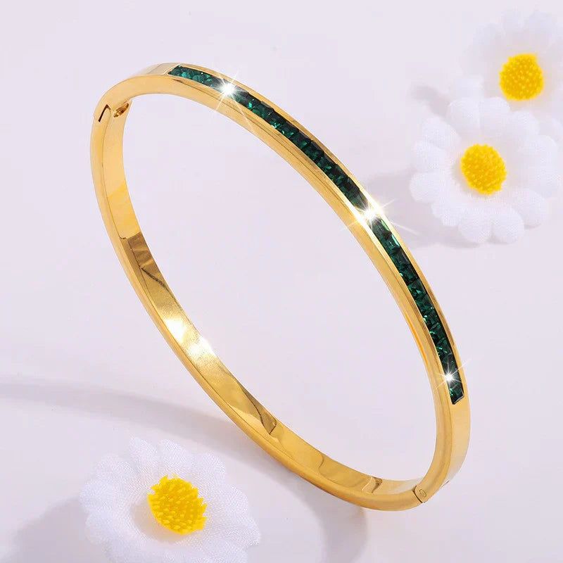 Pulsera Verde Dorado