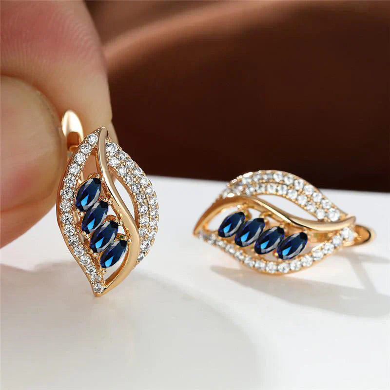 Pendientes de Oro Zafiro