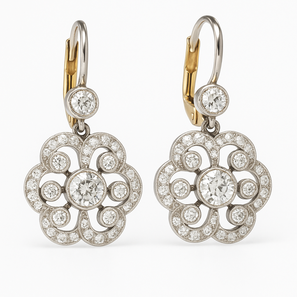Pendientes Retro de Mandala de Cristal