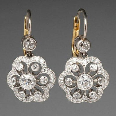Pendientes Retro de Mandala de Cristal