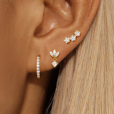 Pendientes Esenciales Trio Mila | Oro