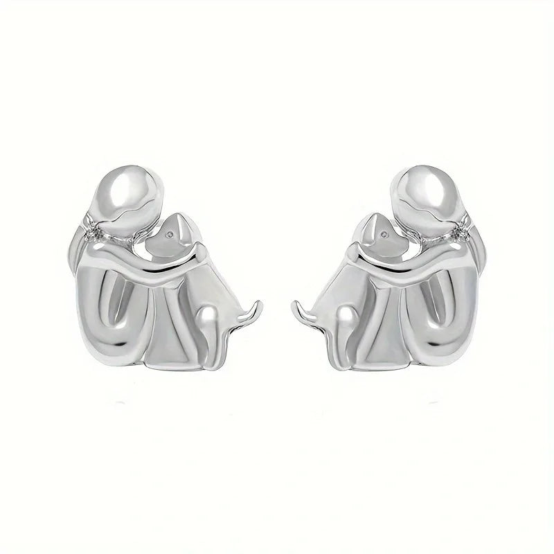 Pendientes de Aro Bicolor en Plata y Oro