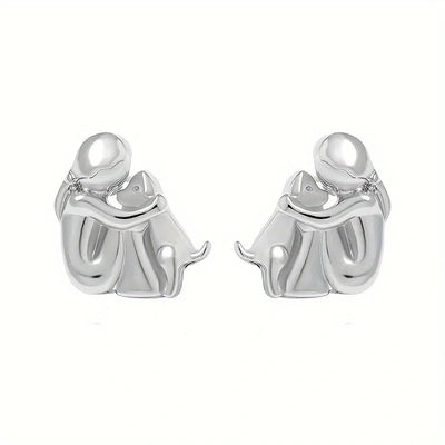 Pendientes de Aro Bicolor en Plata y Oro