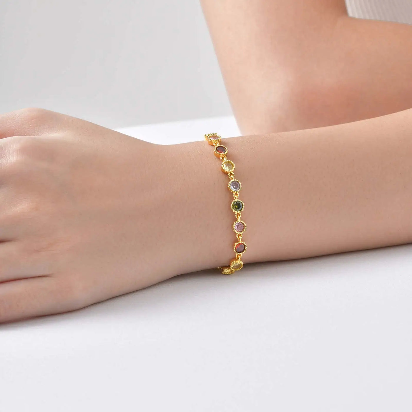 Pulsera de Encanto Arcoíris Brillante