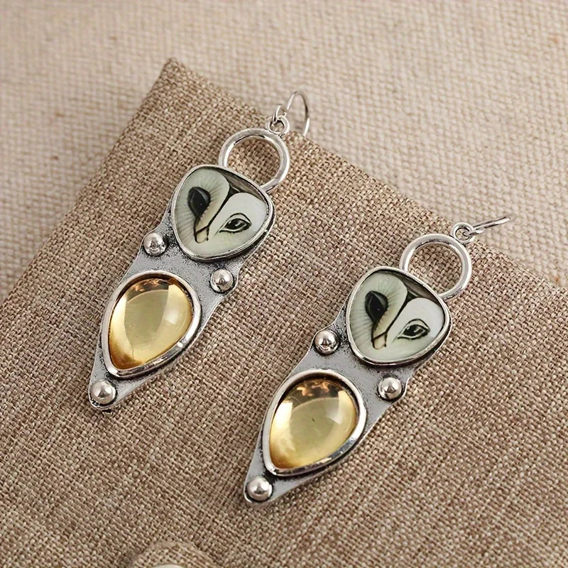 Pendientes Colgantes de Búho Boho - Sin Níquel para Oídos Sensibles