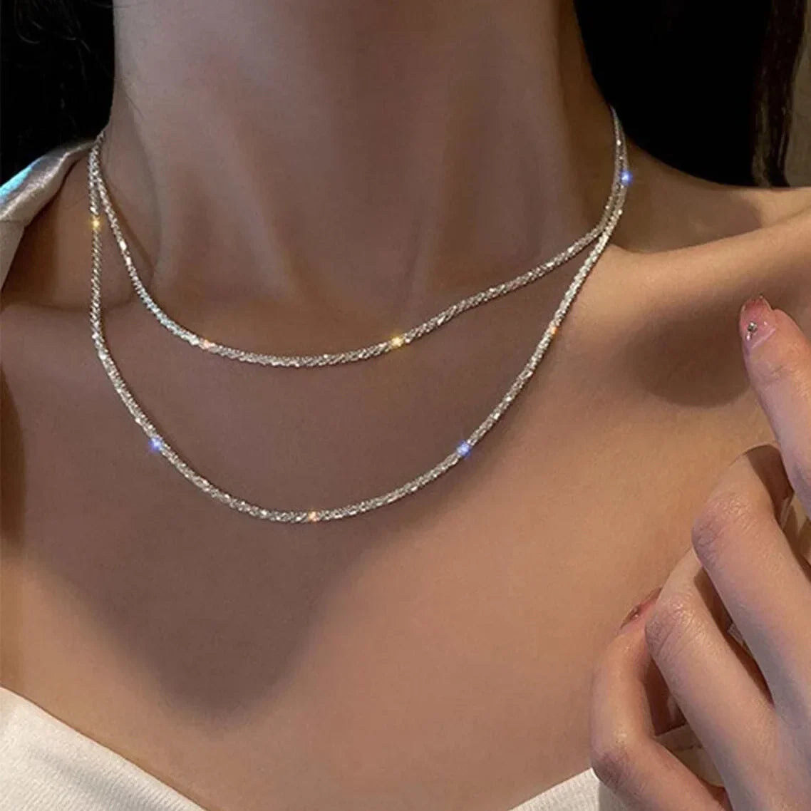 Collar de Cristal de Doble Capa