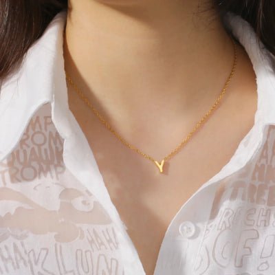 Collar con Colgante de Alfabeto Brillante