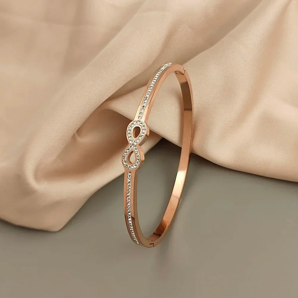 Brazalete Infinito de Cristal de Lujo