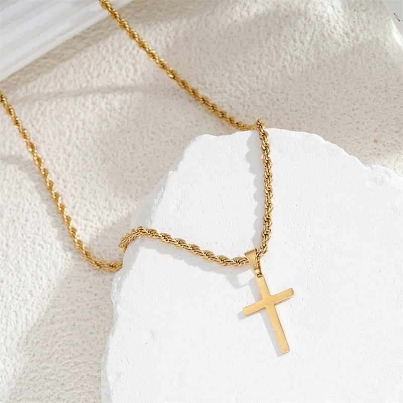 Collar Cruz de Oro Unisex
