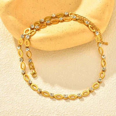 Conjunto Exclusivo de Zirconia con Enlace Ovalado