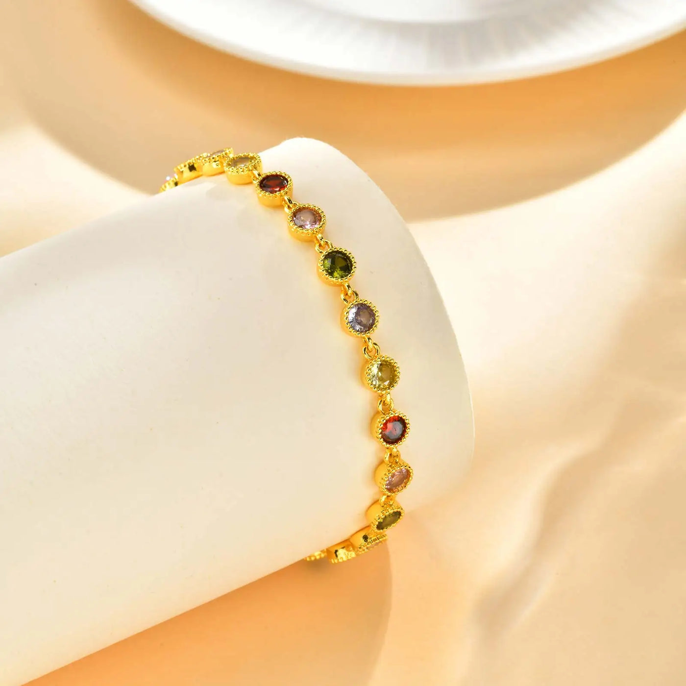 Pulsera de Encanto Arcoíris Brillante