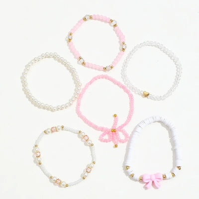 Conjunto de Pulseras de Lazo de Perla