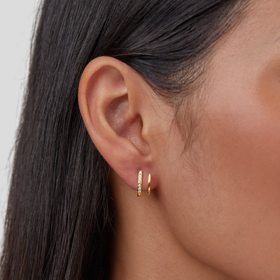 Pendientes de Garra de Oro y Cristal