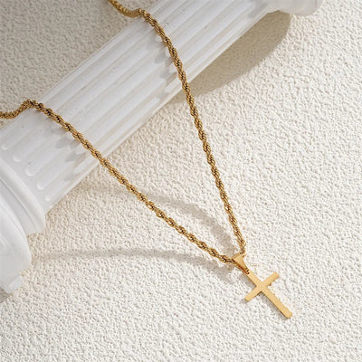 Collar Cruz de Oro Unisex