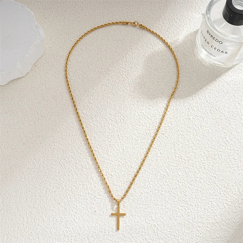 Collar Cruz de Oro Unisex