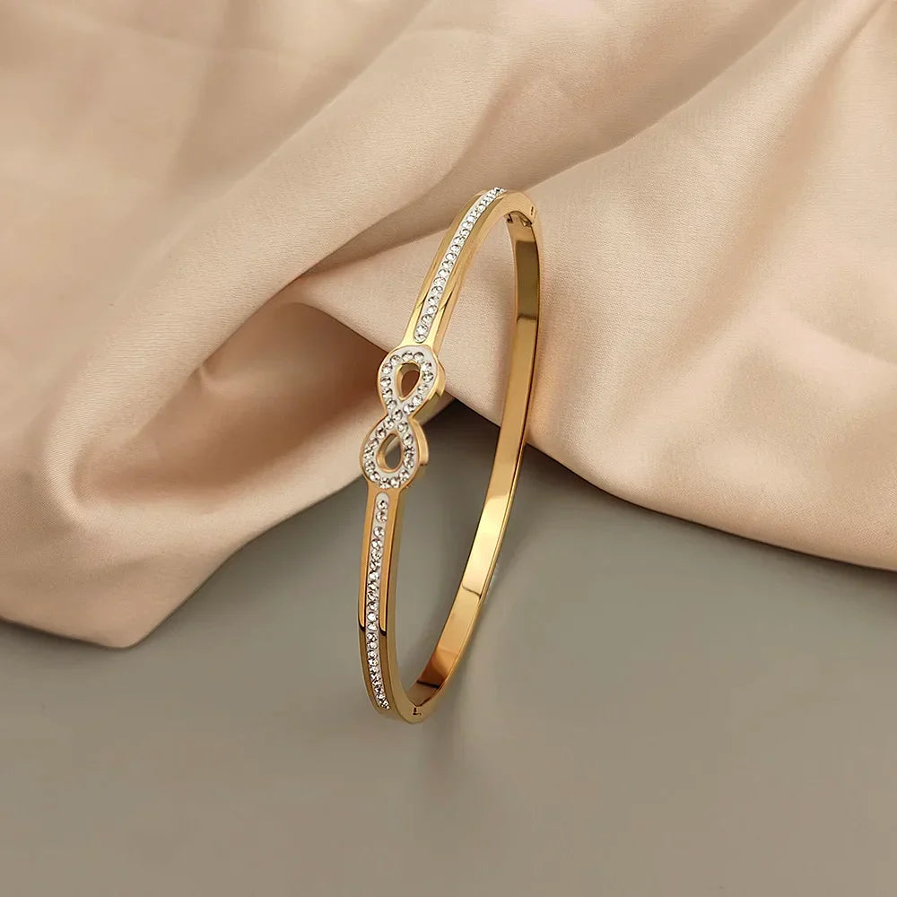 Brazalete Infinito de Cristal de Lujo