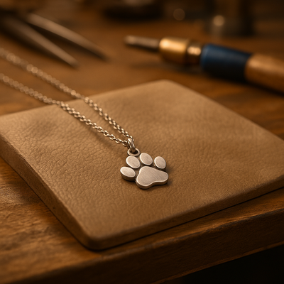 Collar de Patas Elegante de Plata – Acero Inoxidable