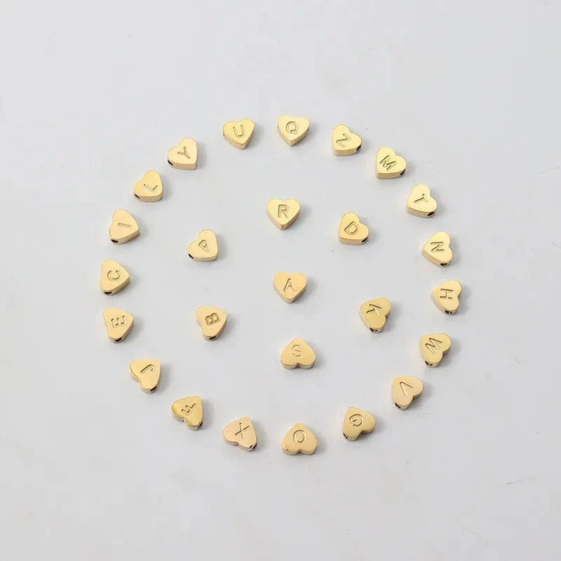 Pulseras Ajustables con Inicial de Corazón