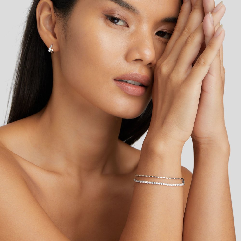 Pulsera de Cristal Arelia Plata