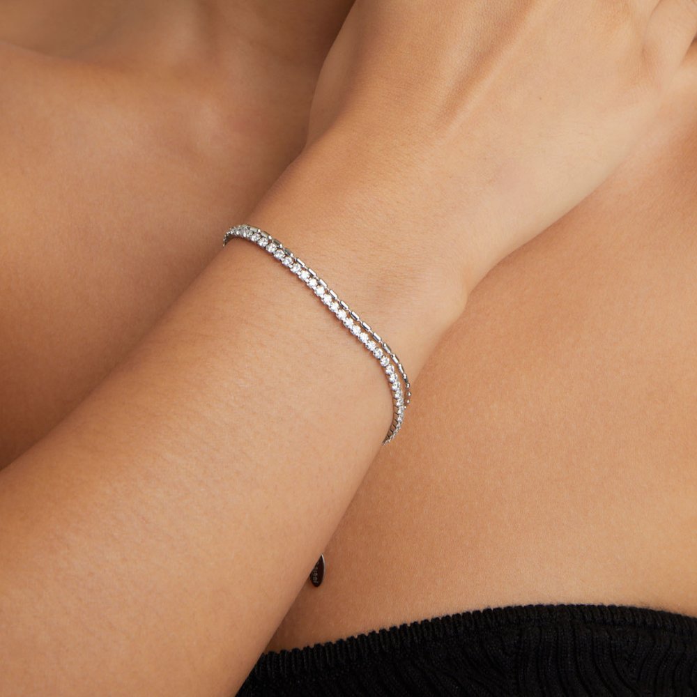 Pulsera de Cristal Arelia Plata