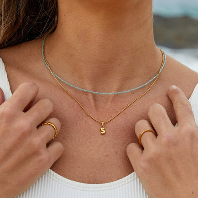 Collar de Letra Burbuja Chic