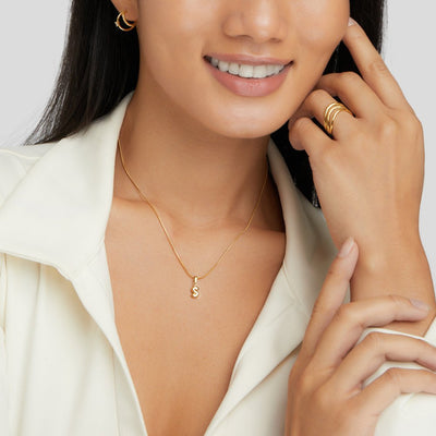 Collar de Letra Burbuja Chic