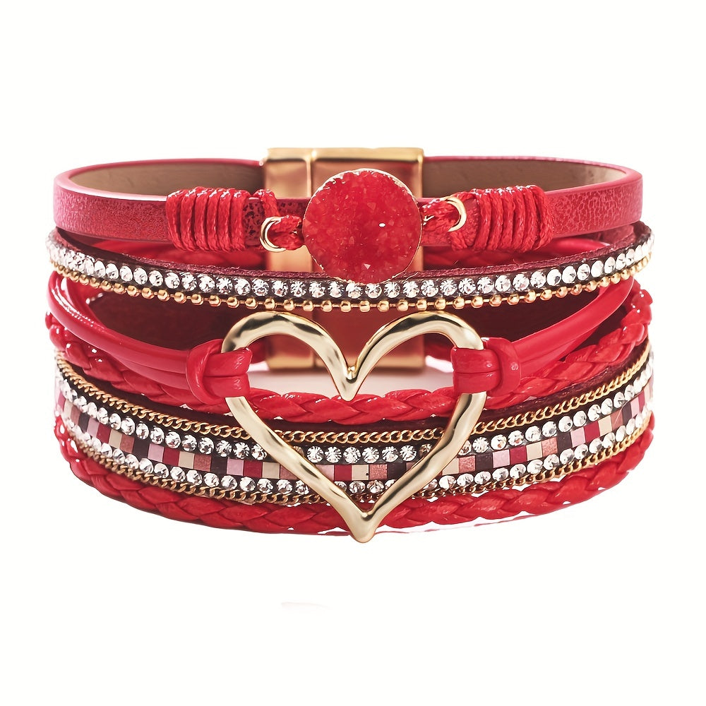 Pulsera de Cuero Múltiple Bohemia