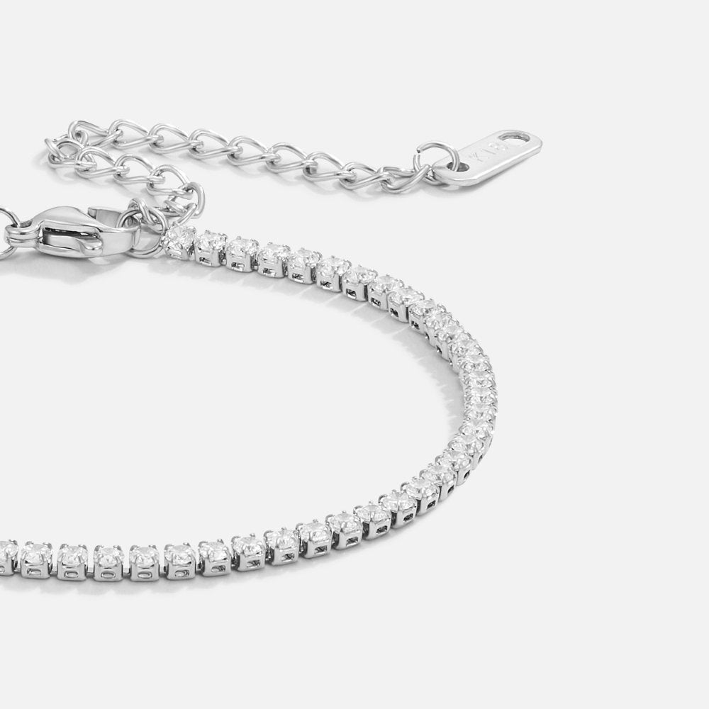 Pulsera de Tenis Cordelia Plata
