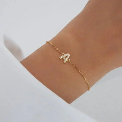 Pulsera de Cadena con Inicial Delicada