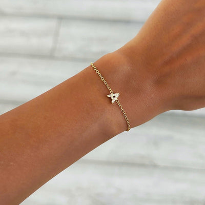 Pulsera de Cadena con Inicial Delicada