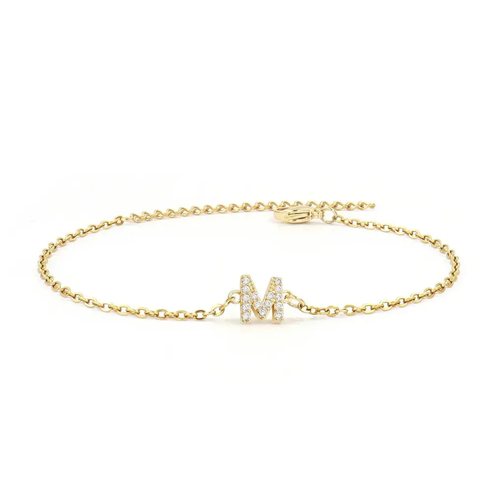 Pulsera de Cadena con Inicial Delicada