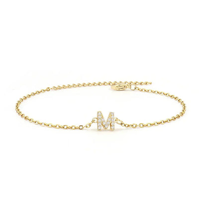 Pulsera de Cadena con Inicial Delicada