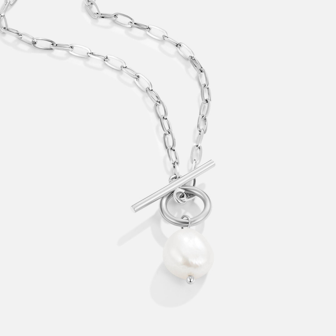 Collar de perlas de agua dulce Eva con cadena de plata