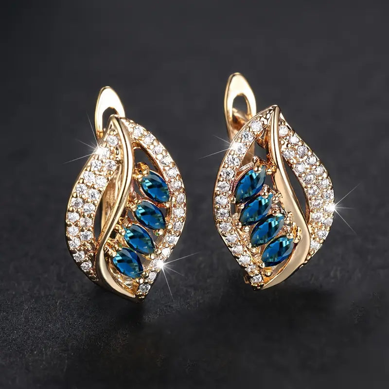 Pendientes de Oro Zafiro