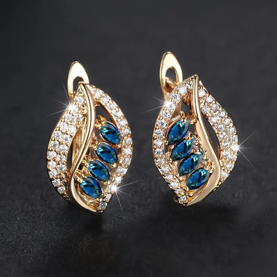 Pendientes de Oro Zafiro